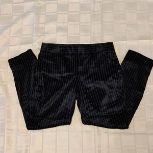 Banana Republic Avery Navy Satin Petite Pants.